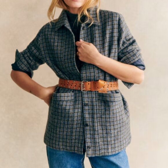 Sezane Will Jacket Edinburgh Tile size M NWOT - Picture 1 of 6